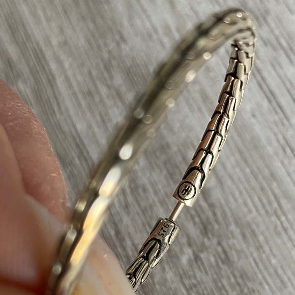 🆕 John Hardy Silver Classic Hoop Earrings - Picture 10 of 11